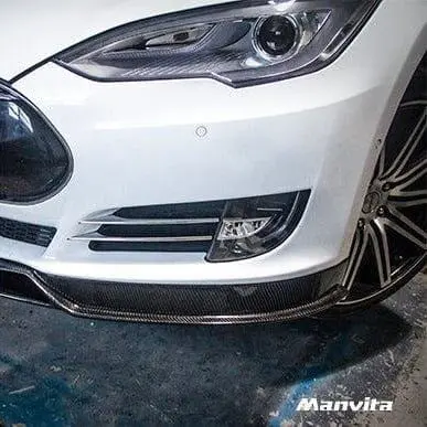 Manvita Carbon Fiber Front Lip For Tesla Model S 2012-2015 1