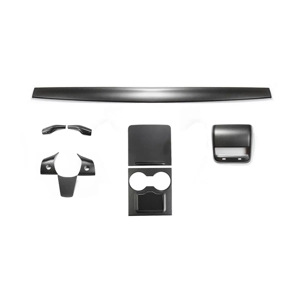 Ultimate Real Molded Matte Carbon Fiber Bundle Kit For Tesla Model Y 2021-2026 1