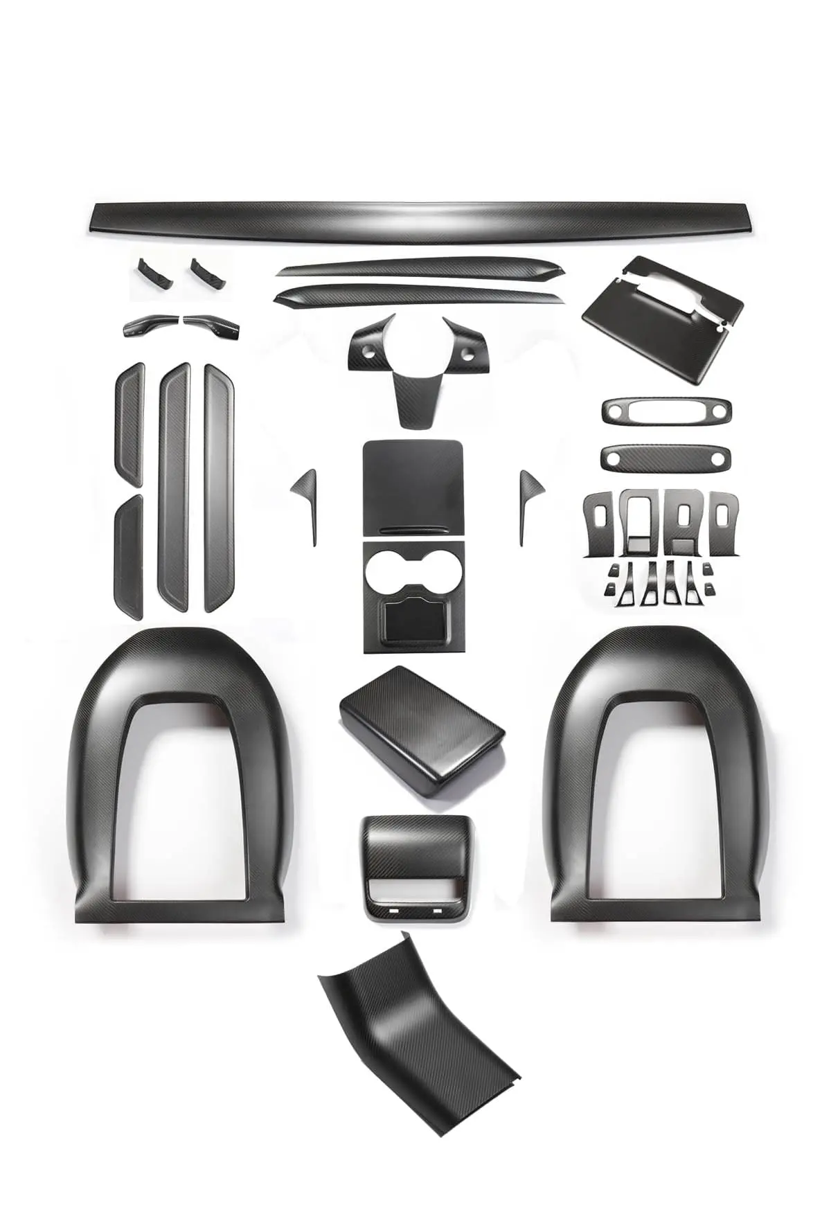 Ultimate Real Molded Matte Carbon Fiber Bundle Kit For Tesla Model Y 2021-2026 3