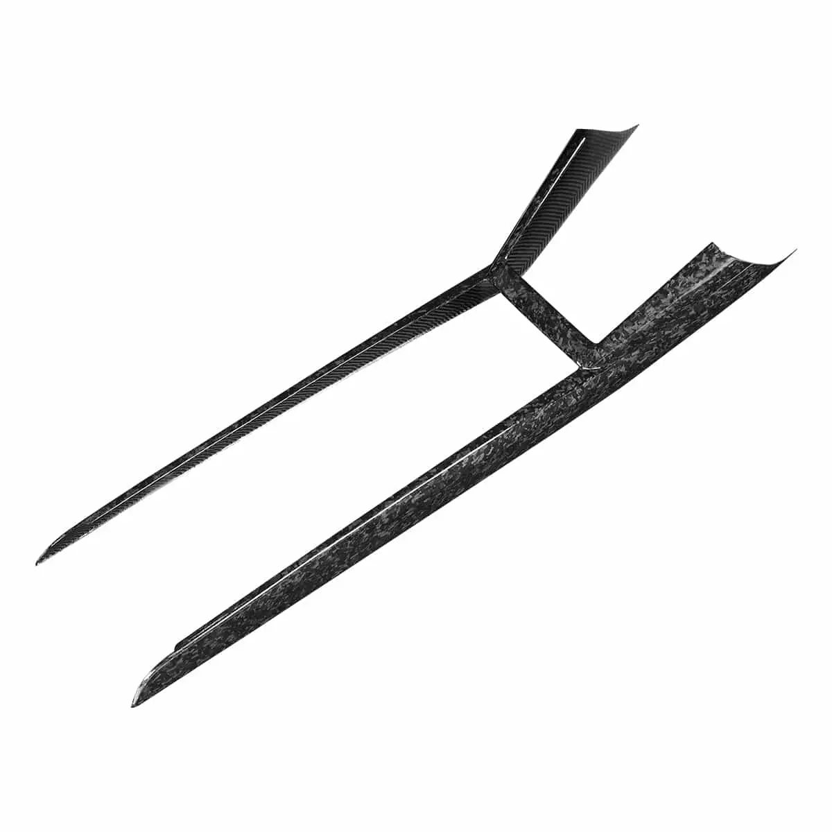 Real Molded Forged Carbon Fiber Center Console Full Coverage Overlay For Tesla Model 3 2023-2026 Highland 1
