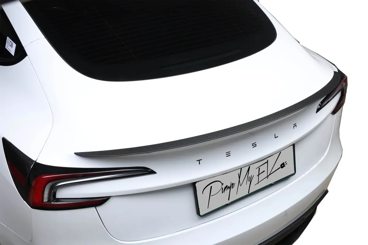 Real Molded Gloss Carbon Fiber Performance Wing Spoiler Tesla Model 3 2023-2026 Highland 1
