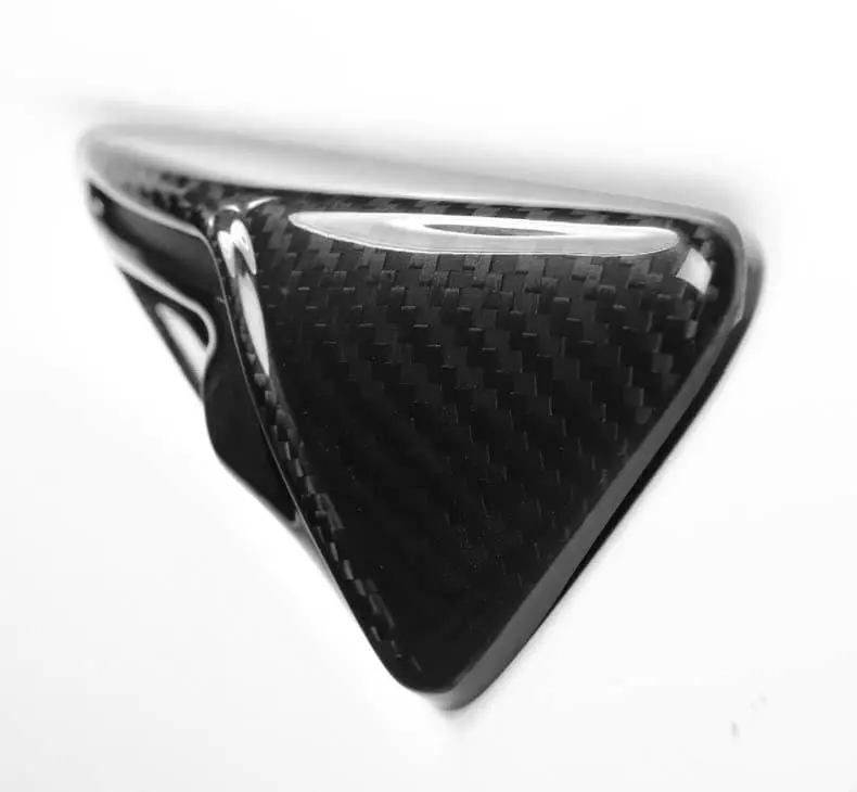 Real Molded Gloss Carbon Fiber Side Marker Turn Signal Camera Overlay Covers New V3 For Tesla Model 3 2023-2026 Highland 1