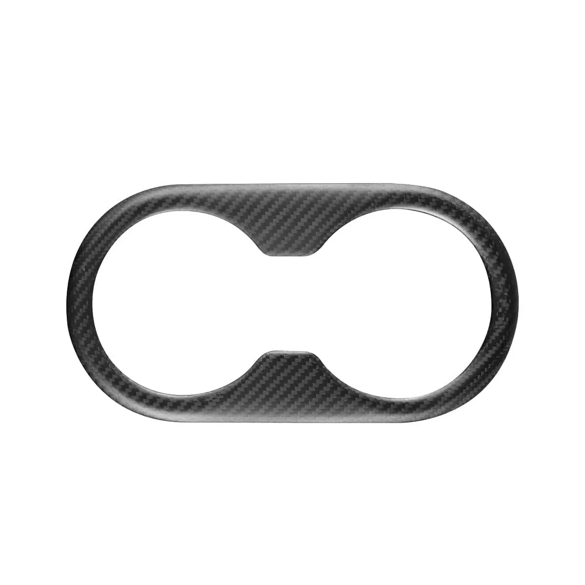 Real Molded Matte Carbon Fiber Rear Cup Holder Cover For Tesla Model Y Juniper 2025-2026 1