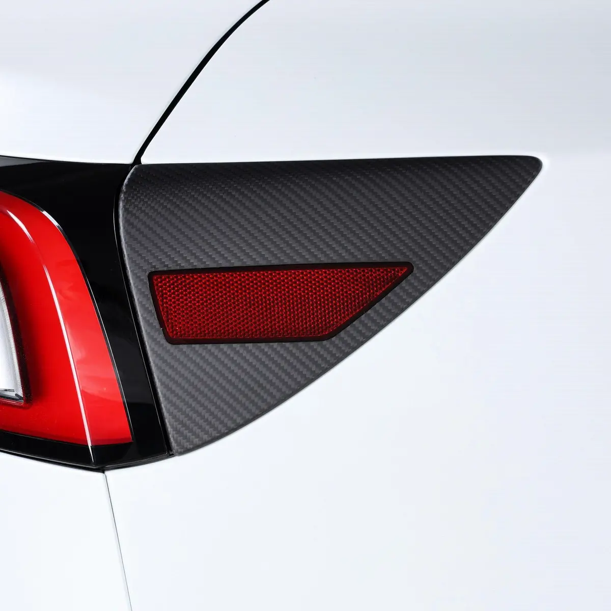 Real Molded Matte Carbon Fiber Tail Light Side Overlay Covers Set For Tesla Model 3 2023-2026 Highland 1