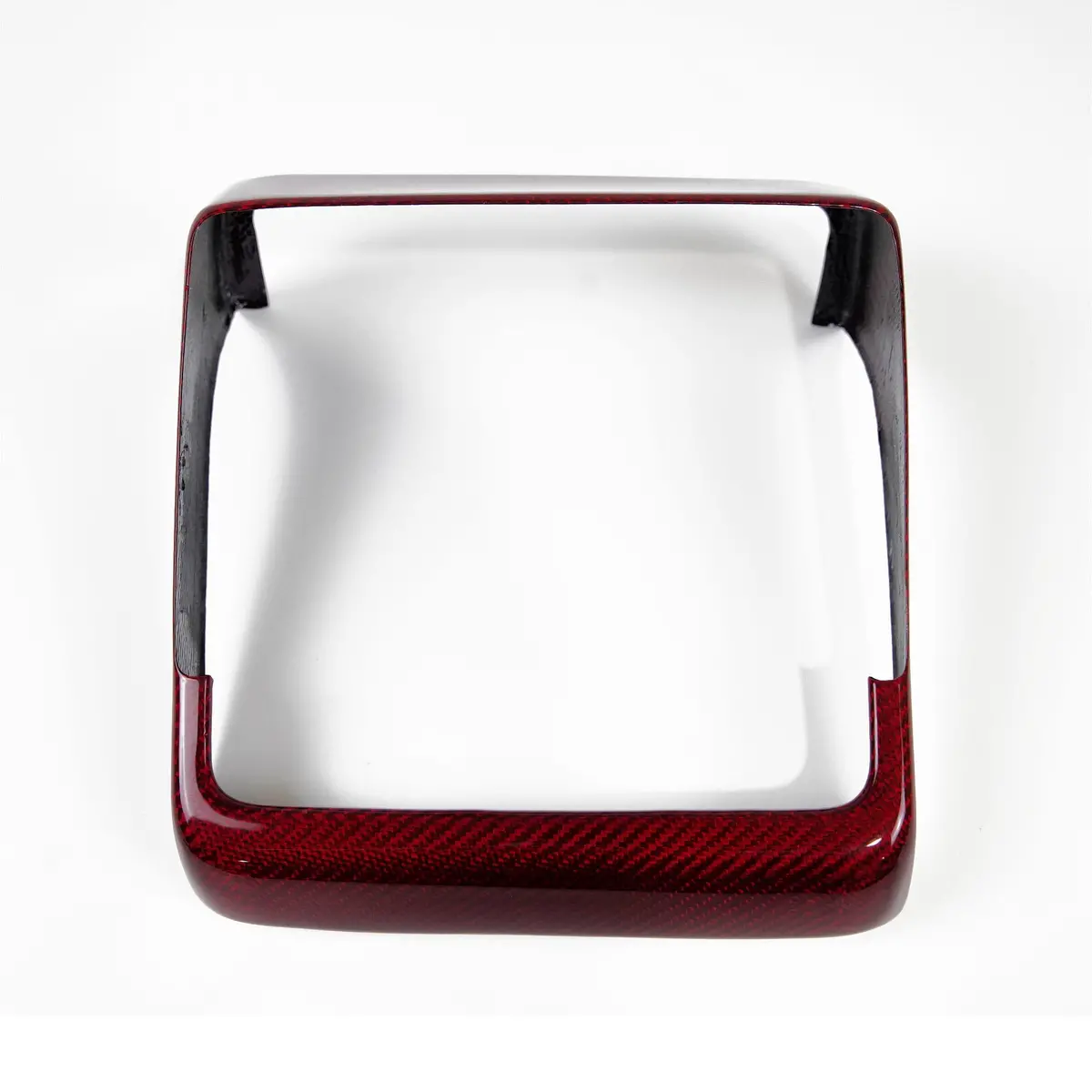 Real Molded Red Carbon Fiber Rear Ac Screen Display Overlay Cover Tesla Model 3 2023-2026 Highland 1