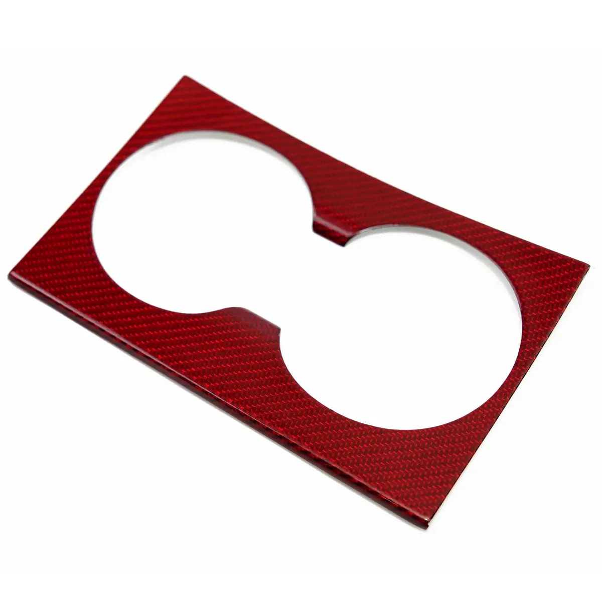 Real Molded Red Carbon Fiber Rear Cup Holder Cover For Tesla Model 3 2023-2026 Highland 1