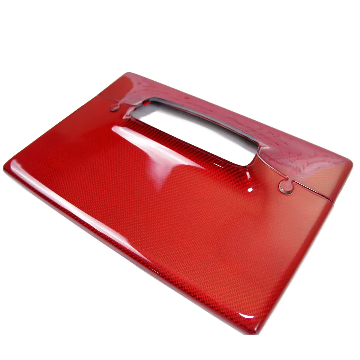 Real Molded Red Carbon Screen Rear Overlay Cover For Tesla Model 3 2023-2026 Highland 1