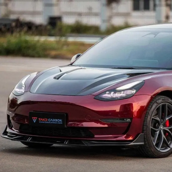 Takd Pre-Preg Carbon Fiber Hood For Tesla Model 3 2017-2023 1
