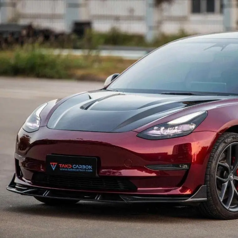 Takd Pre-Preg Carbon Front Lip For Tesla Model 3 2017-2023 1