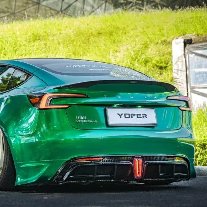 Yofer Usa Pp Rear Diffuser & Canards V1 For Tesla Model 3 Highland/Performance 2024-2026 1