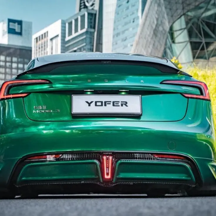 Yofer Usa Pp Rear Diffuser & Canards V2 For Tesla Model 3 Highland/Performance 2024-2026 1