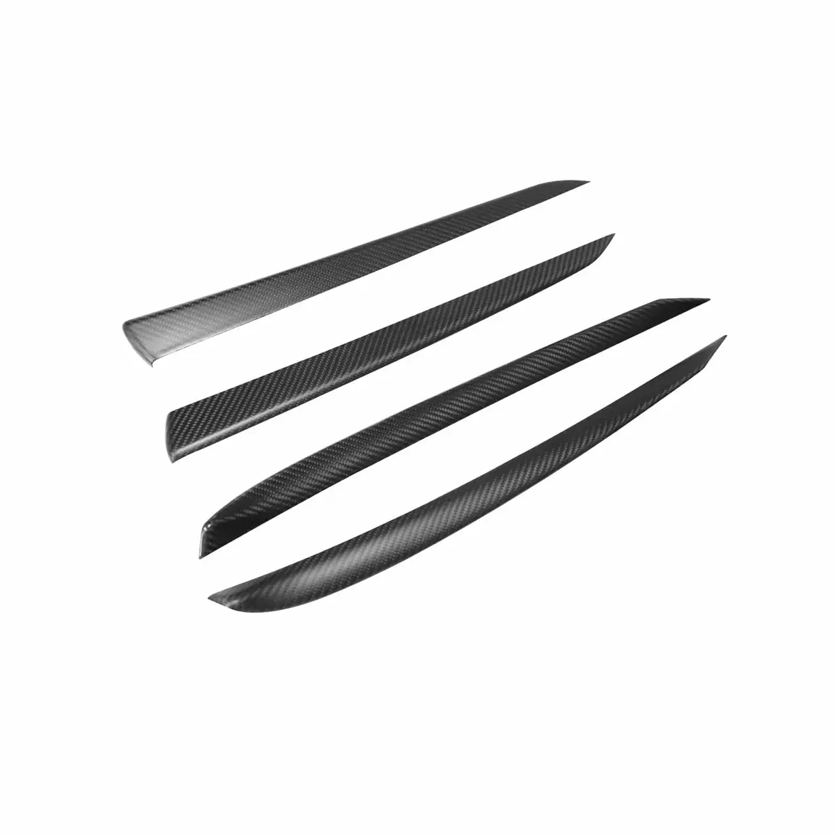 Real Molded Carbon Fiber Door Panel Overlay Covers 4Pcs For Tesla Model S 2022-2026 1