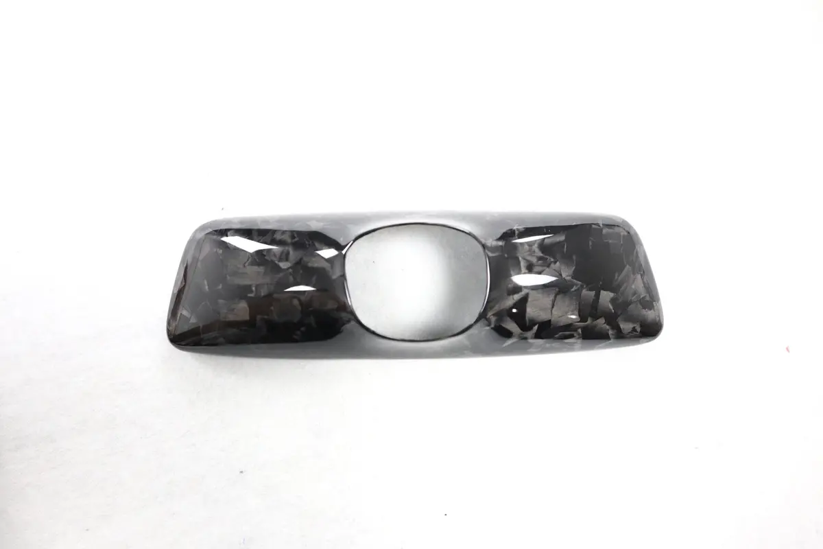 Real Molded Forged Carbon Fiber Rearview Mirror Overlay For Tesla Model Y 2020-2026 2