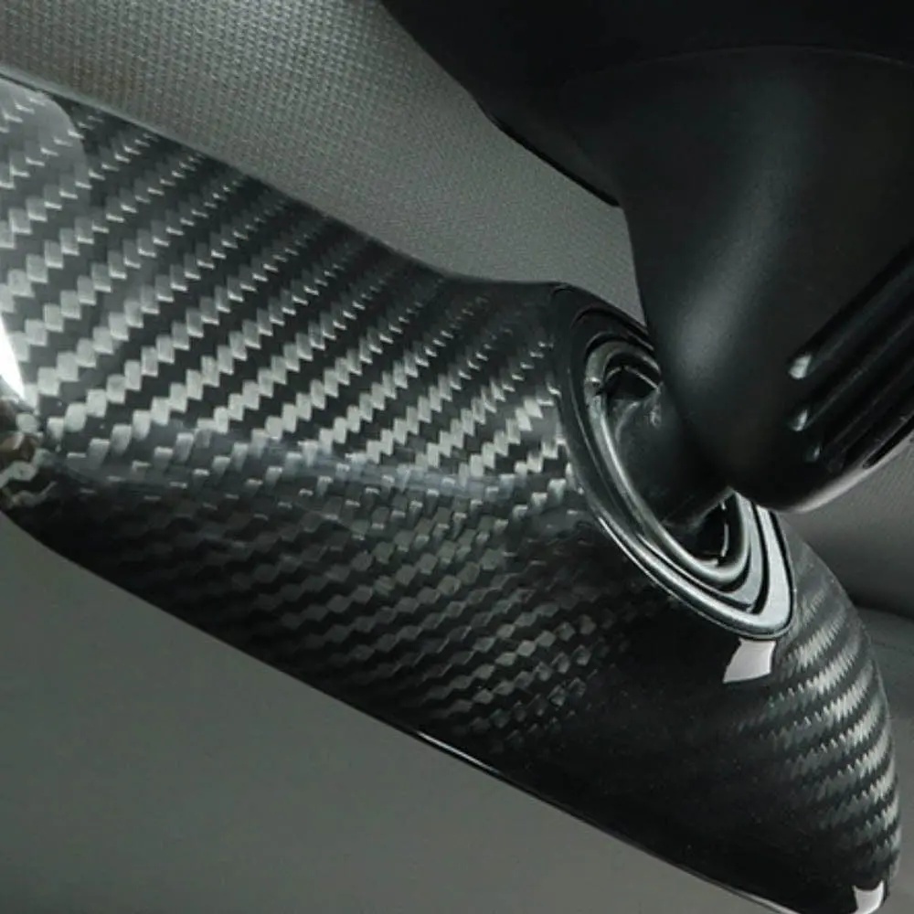 Real Molded Gloss Carbon Fiber Rearview Mirror Overlay For Tesla Model Y 2020-2026 1