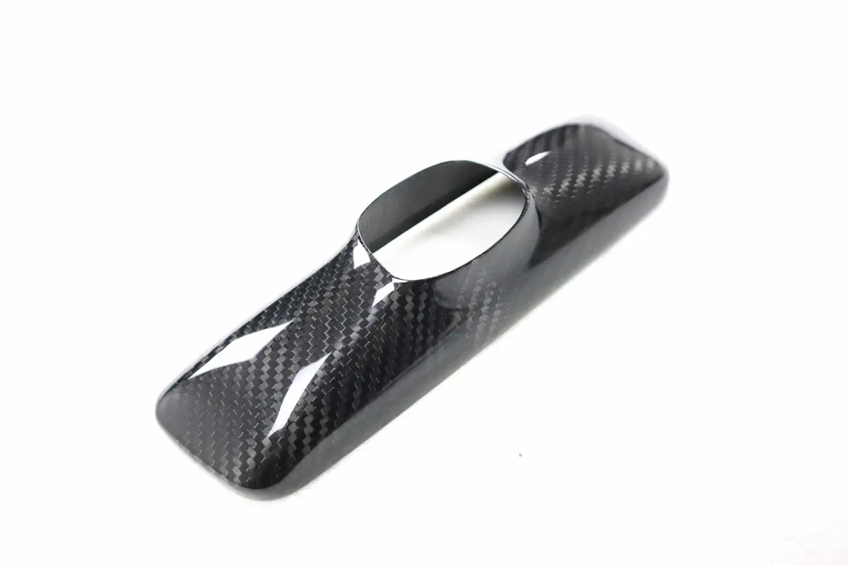 Real Molded Gloss Carbon Fiber Rearview Mirror Overlay For Tesla Model 3 2017-2023 2