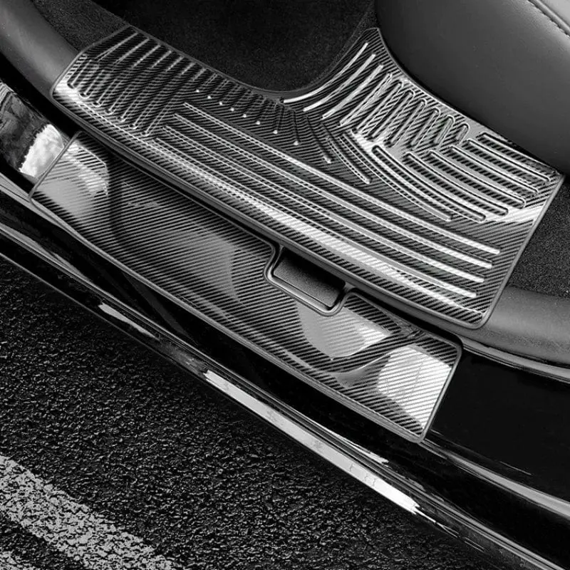 4Pcs Door Sill Scuff Plates Covers For Tesla Model 3 2023-2026 Highland 1