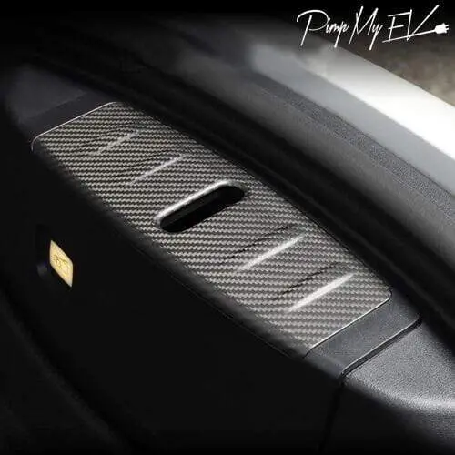 Real Molded Matte Carbon Fiber Frunk Scuff Plate For Tesla Model 3 2017-2023 1