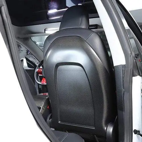 Real Molded Matte Carbon Fiber Seat Full Back Replacements For Tesla Model Y 2020-2026 1