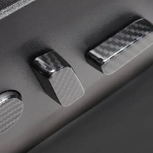 6Pcs Carbon Fiber Effect Memory Seat Control Button Covers For Tesla Model 3 2017-2023 1