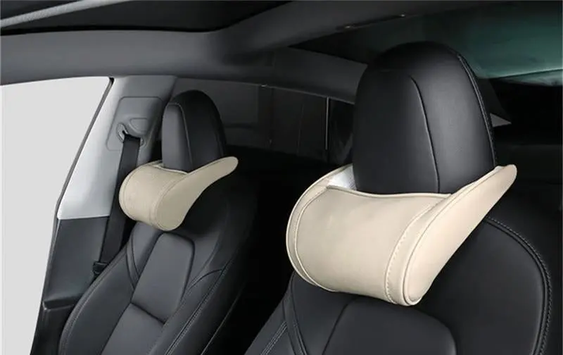 Tesla Headrest Neck Pillow Cushions Pair For Tesla Model S 3 X Y 9