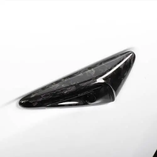 Real Molded Forged Carbon Fiber Side Marker Overlay Covers New V2 For Tesla Model Y 2020-2026 1