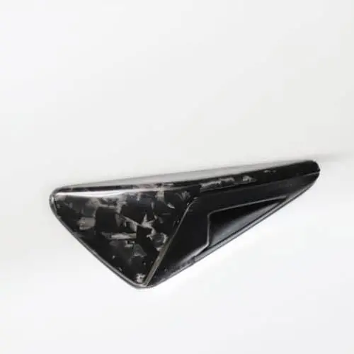 Real Molded Gloss Forged Carbon Fiber Side Marker Turn Signal Half Overlay Covers For Tesla Model Y 2020-2026 1