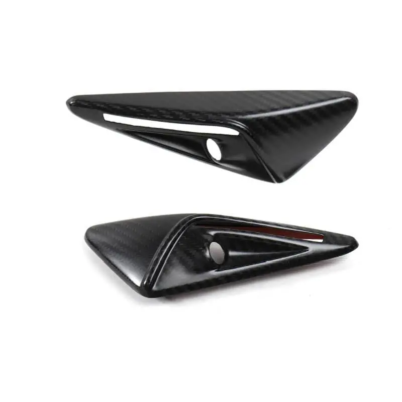 Real Molded Carbon Fiber Side Marker Turn Signal Camera Overlay Covers New V2 For Tesla Model 3 2017-2023 2