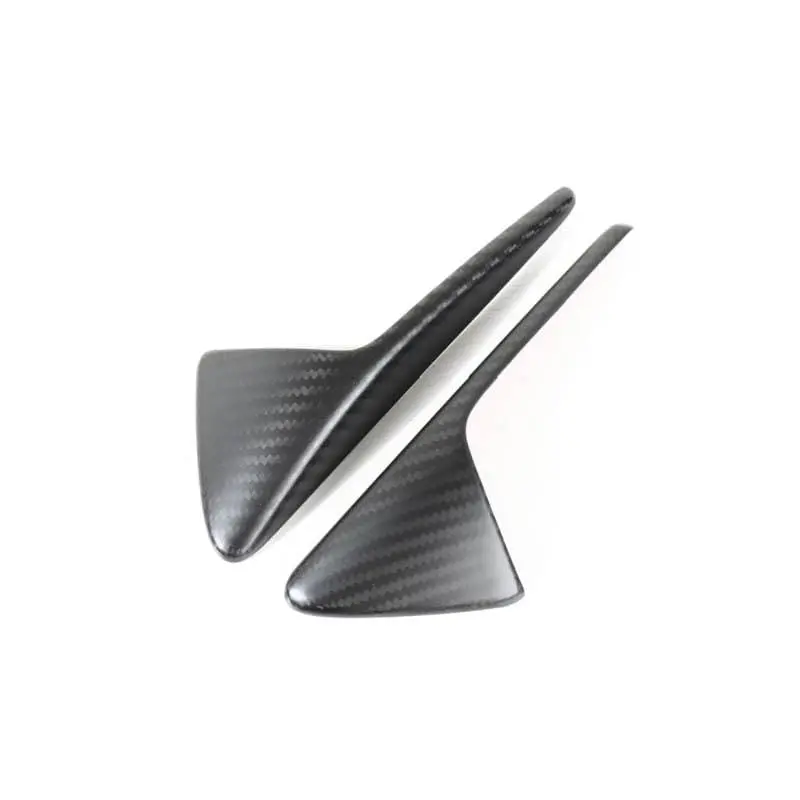 Real Molded Carbon Fiber Side Marker Turn Signal Overlay Half Covers For Tesla Model S 2014-2020 2