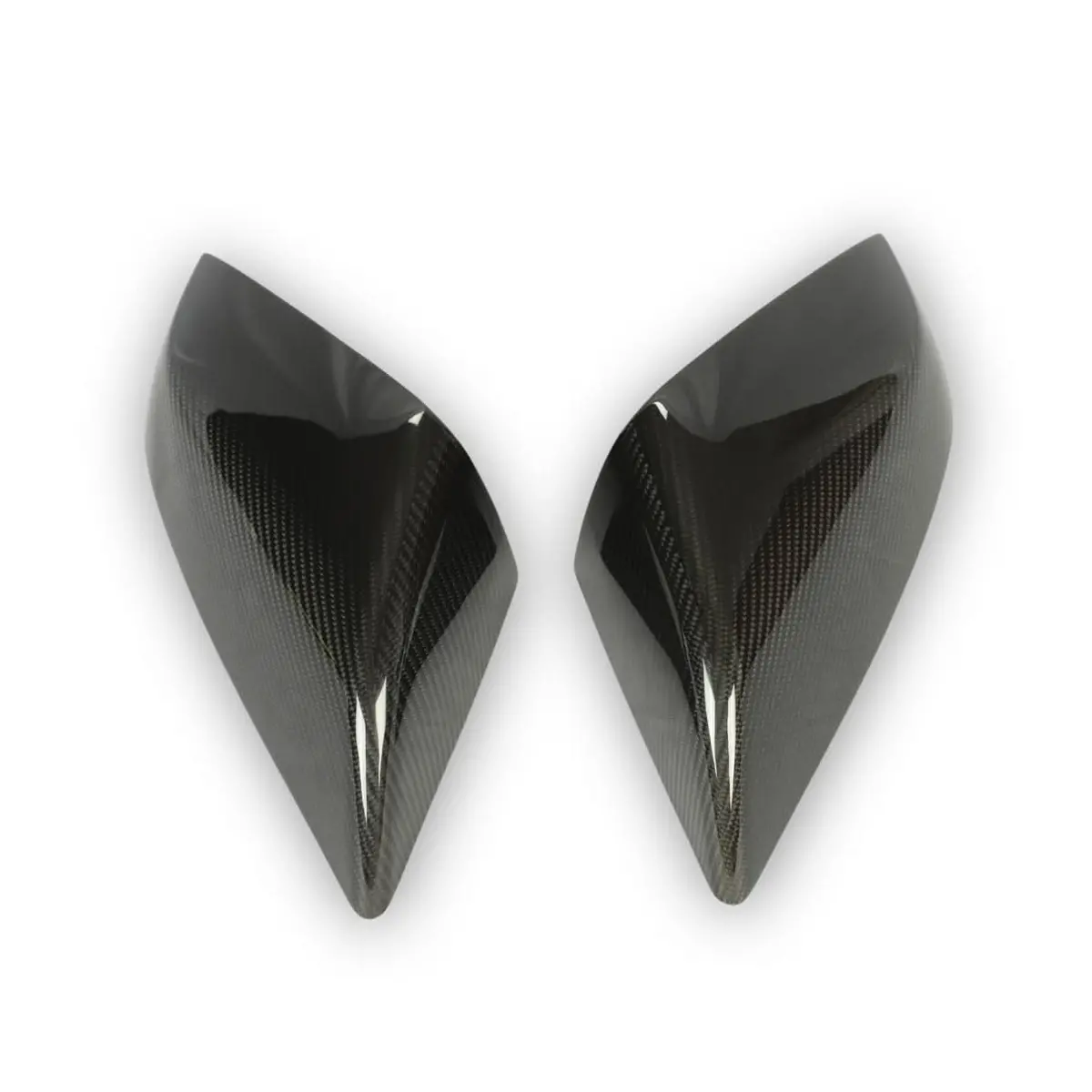 Real Molded Carbon Fiber Side Mirror Overlay Covers For Tesla Model S 2022+ 1