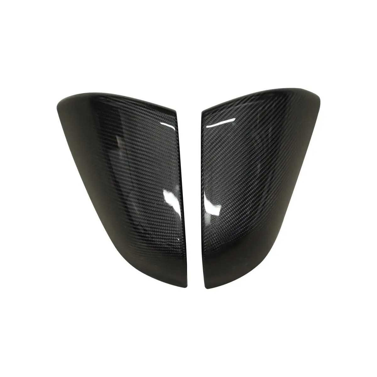 Real Molded Carbon Fiber Side Mirror Overlay Covers For Tesla Model X 2022-2026 1