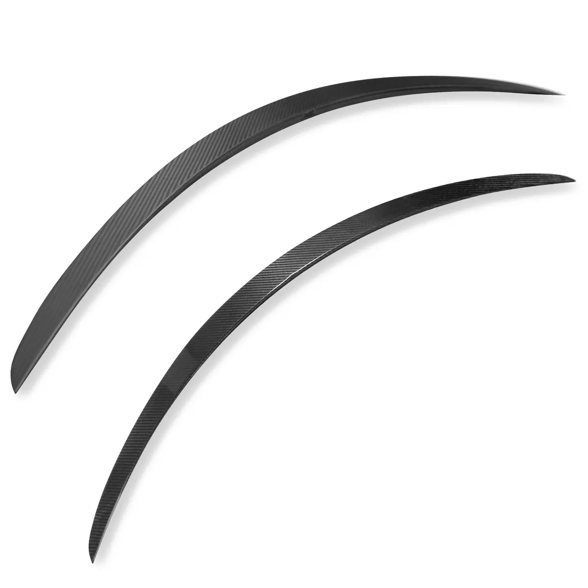 Real Molded Carbon Fiber Plaid Style Trunk Spoiler Wing For Tesla Model S 2022-2026 1