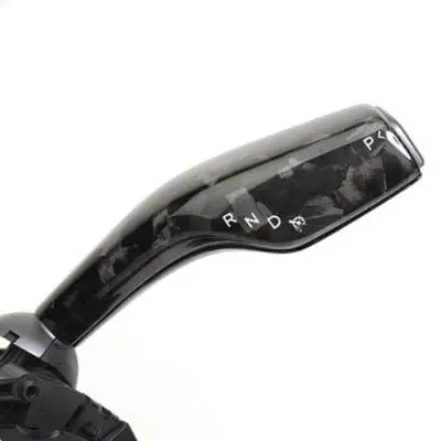 Real Molded Forged Carbon Fiber Wiper & Shift Stalk Overlay Covers For Tesla Model 3 V2 2017-2023 1