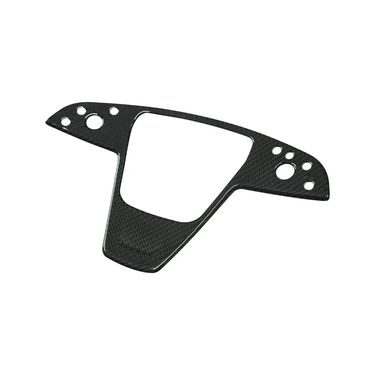 Real Molded Matte Carbon Fiber Yoke Steering Wheel Touch Panel Overlay For Tesla Model X 2021-2026 1