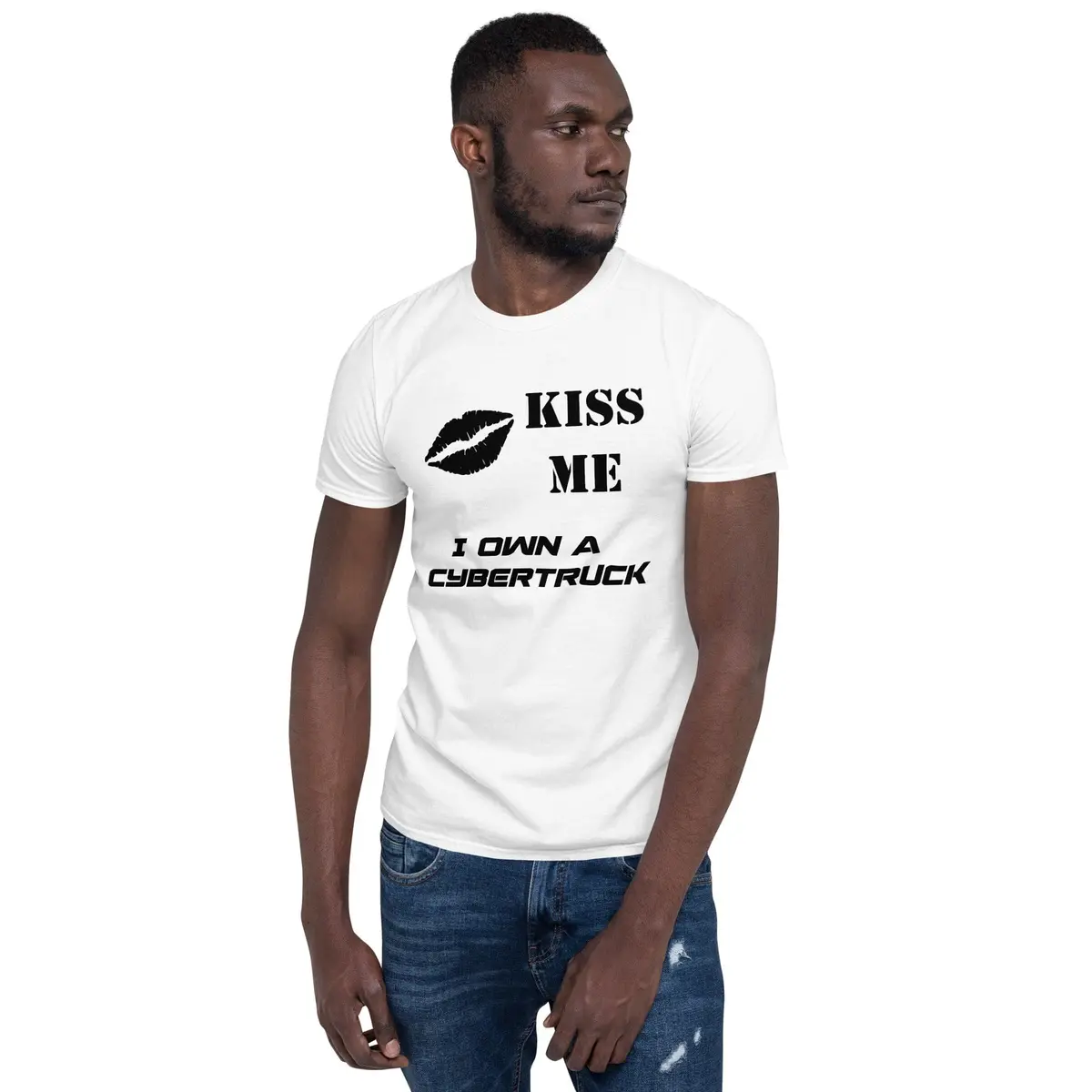 Kiss Me I Own A Tesla Cybertruck Short-Sleeve Unisex T-Shirt 1