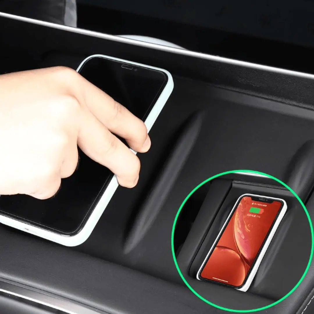 Wireless Charging Non-Slip Silicon Mat For Tesla Model 3 2021-2023 1