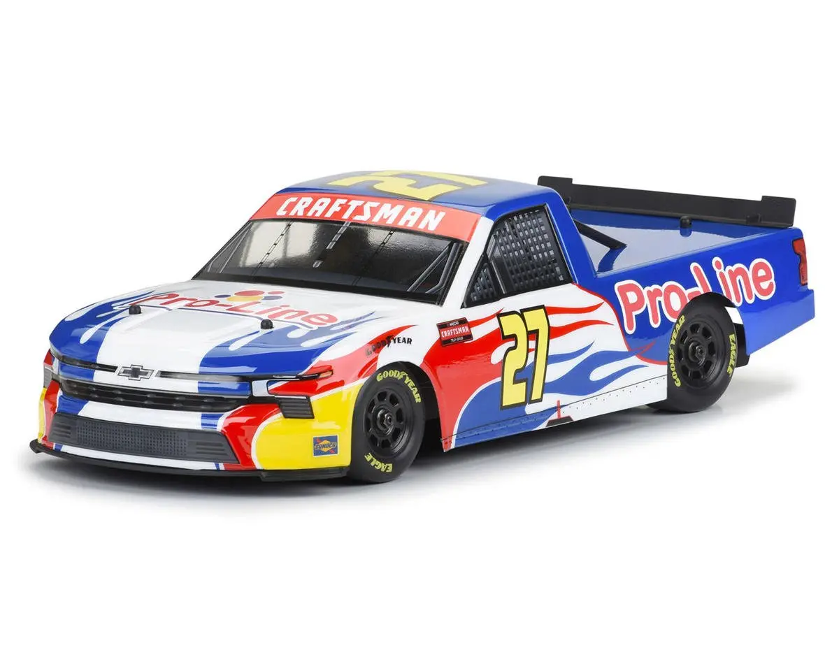 Pro-Line Losi® Nascar® 1/12 2024 Chevy Silverado Truck Pre-Trimmed Body (Clear) 1