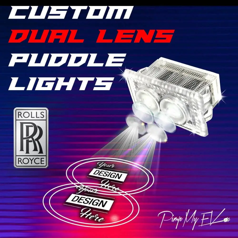 Custom Dual Lens Led Courtesy Door Projector Puddle Lights For Rolls Royce 1