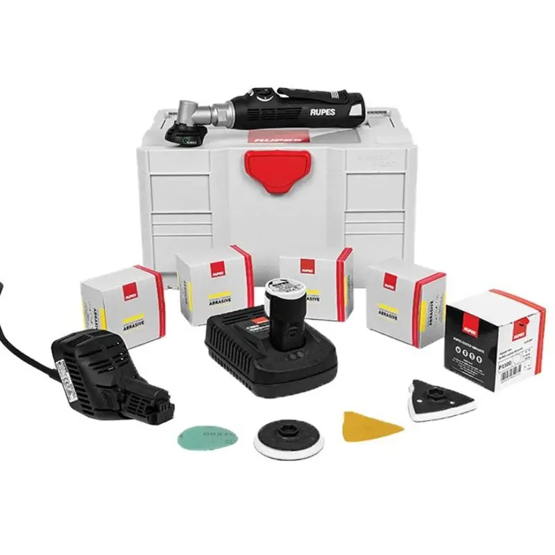 Rupes Ibrid Nano Sander With Q-Mag Magnetic Technology Complete Kit 1