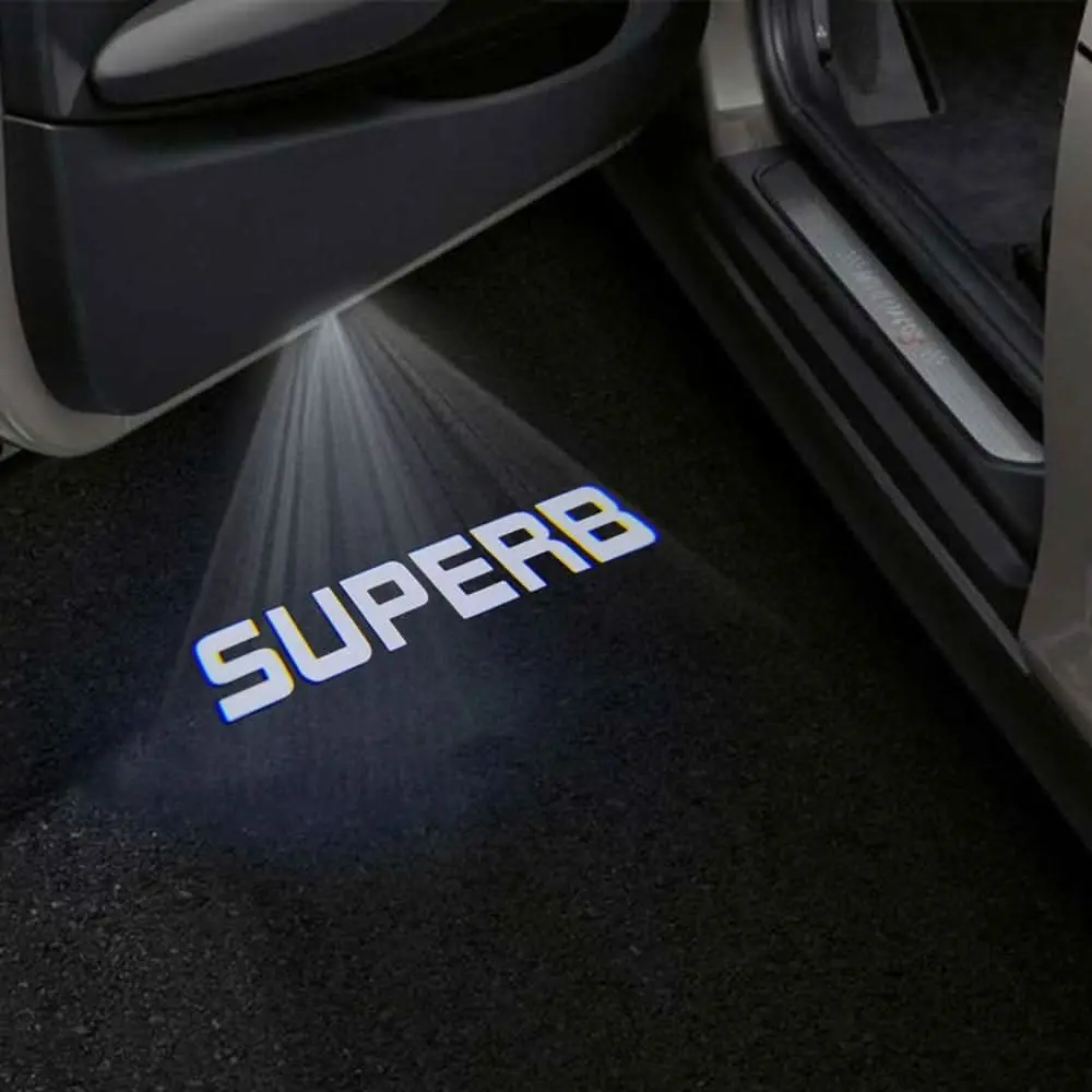 Skoda Superb 1St Gen B5 Facelift Premium Door Puddle Lights Multiple Designs 2006-2008 1