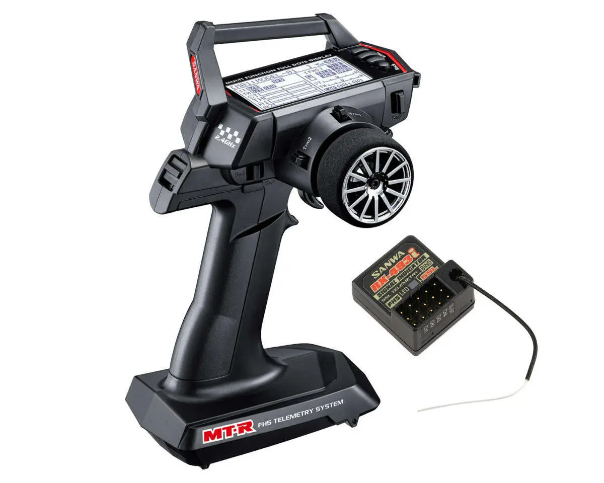 Sanwa/Airtronics Mt-R Fh5 4-Channel 2.4Ghz Radio System W/Rx-493I Receiver 1