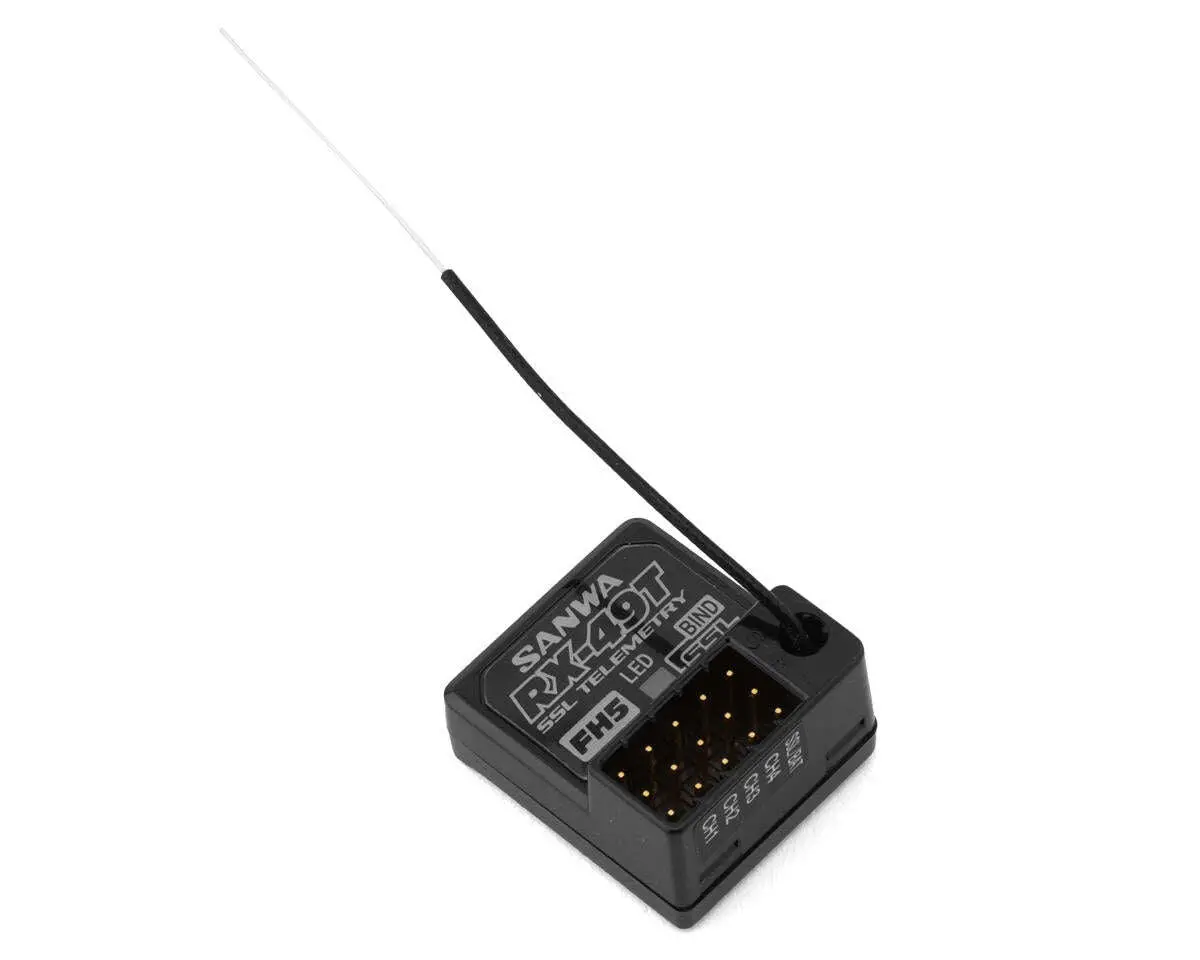 Sanwa/Airtronics Rx-49T 2.4Ghz 4-Channel Fh5 Telemetry Receiver 1
