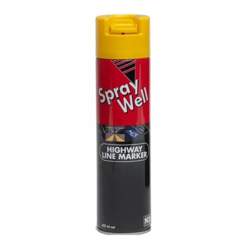 Spraywell Highway Line Marker Aerosol Paint Yellow 1