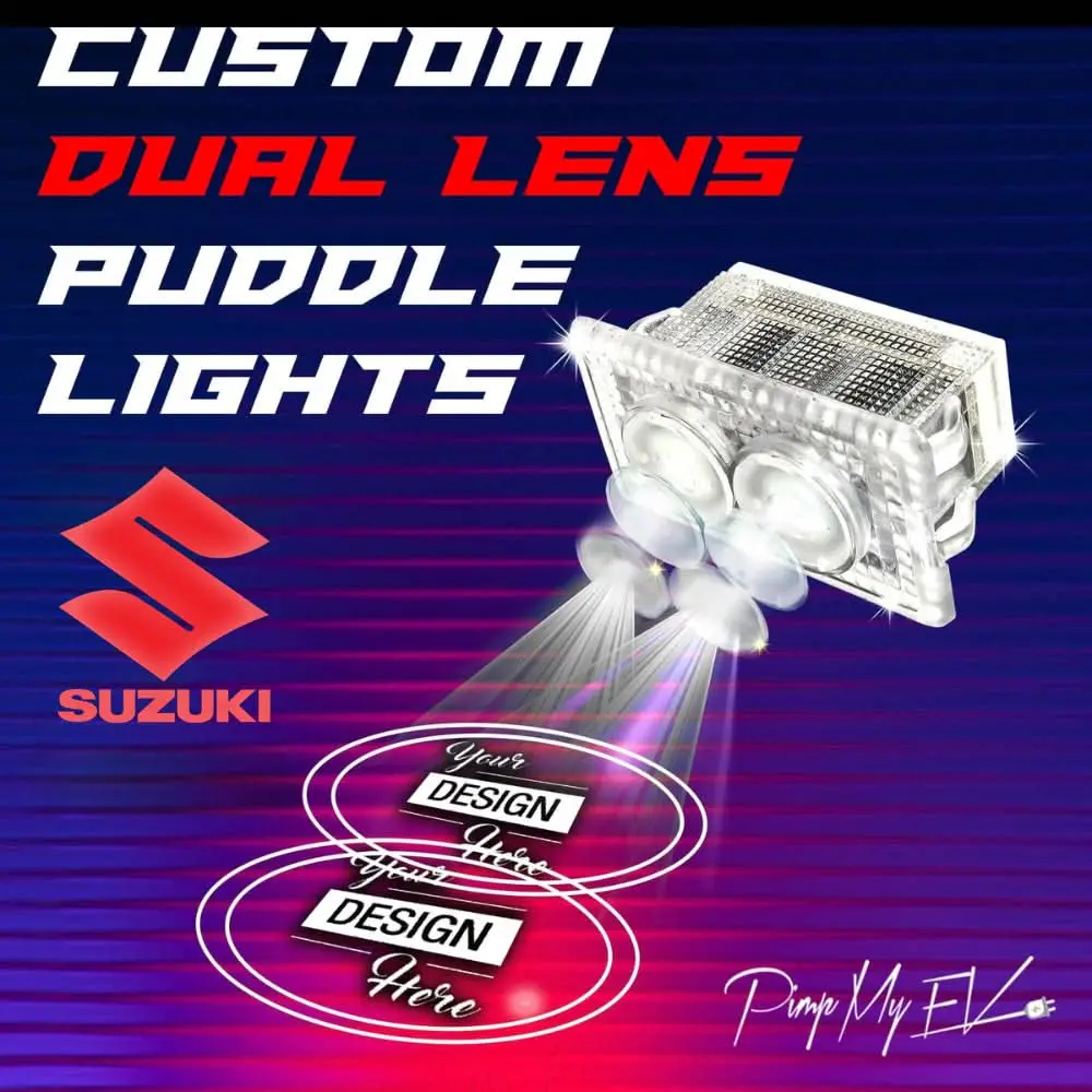 Custom Dual Lens Led Courtesy Door Projector Puddle Lights For Suzuki 1