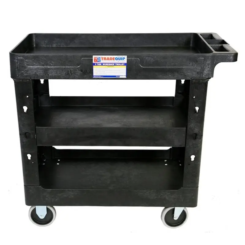 Tradequip 3 Tray Polymer Workshop Trolley 1
