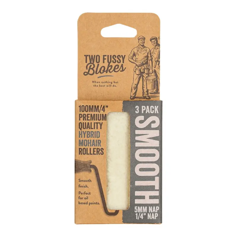 Two Fussy Blokes 5Mm Nap 100Mm Hybrid Mohair Mini Paint Rollers 1