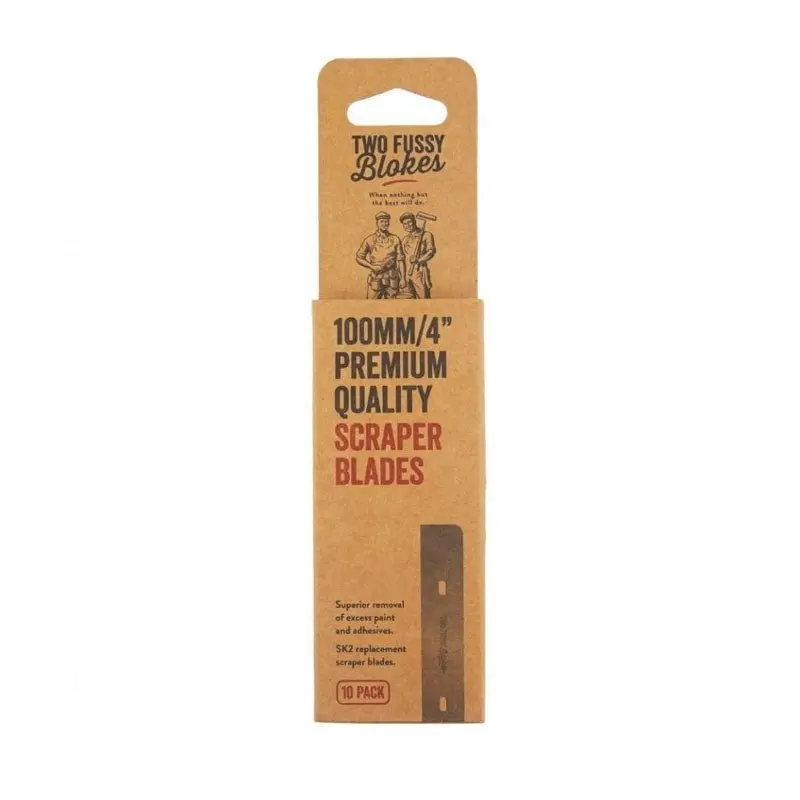 Two Fussy Blokes Glass Scraper Blades 100Mm 10-Pack 1