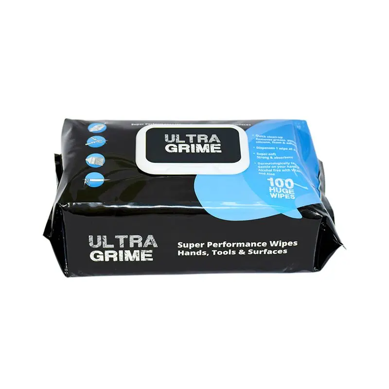 Ultragrime Pro Xxl Multiuse Industrial Wipes 100 Huge Wipes 1