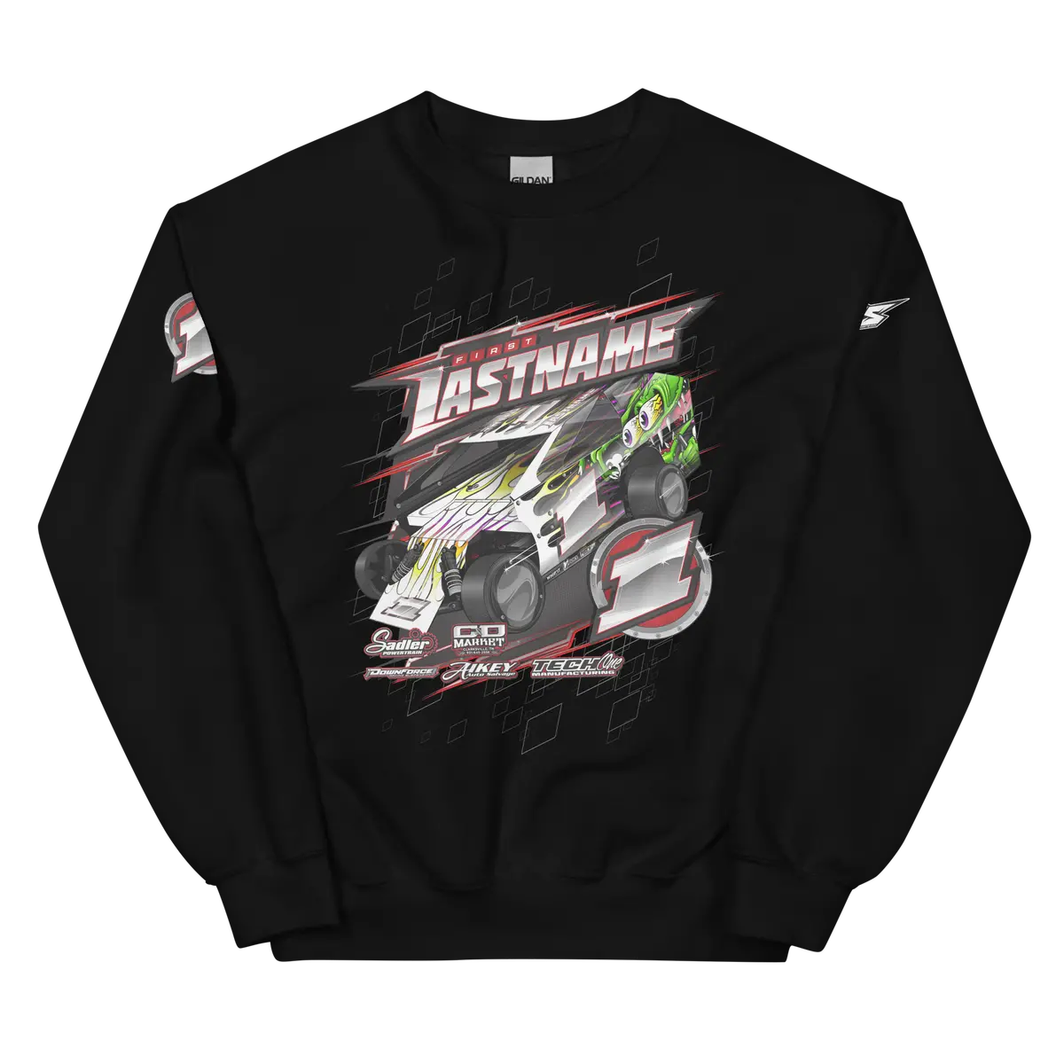 Custom Designed Men’S Premium Sweatshirt For Rc Racers Of Salvas Mudboss Dirt Oval 1