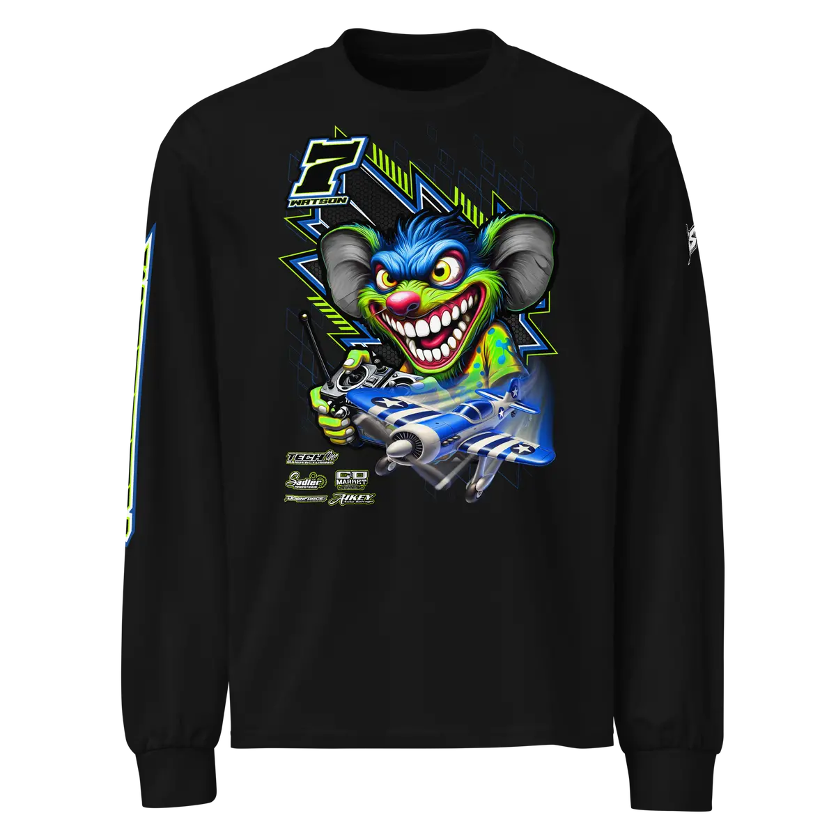Custom Designed Men’S Premium Heavyweight Long Sleeve Tee For Rc Flyers & Enthusiasts 1