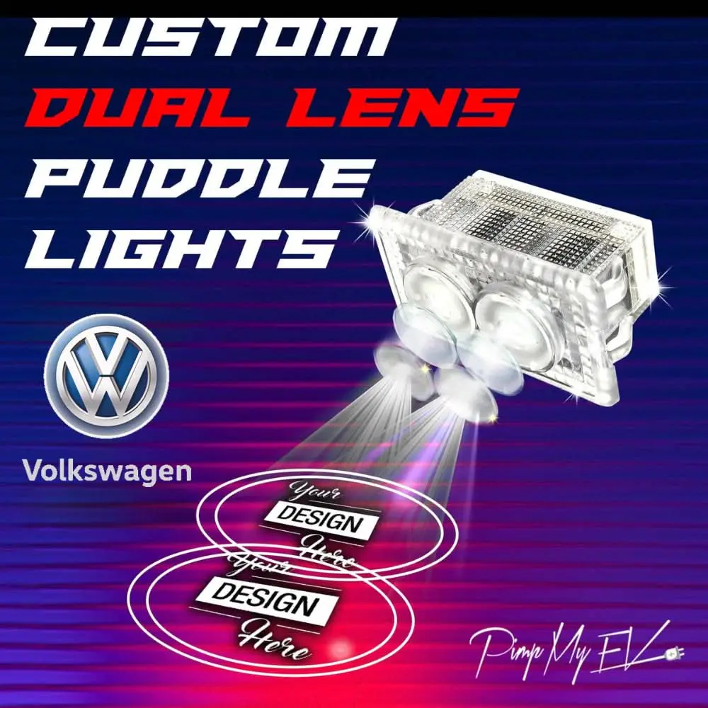 Custom Dual Lens Led Courtesy Door Projector Puddle Lights For Volkswagen 1